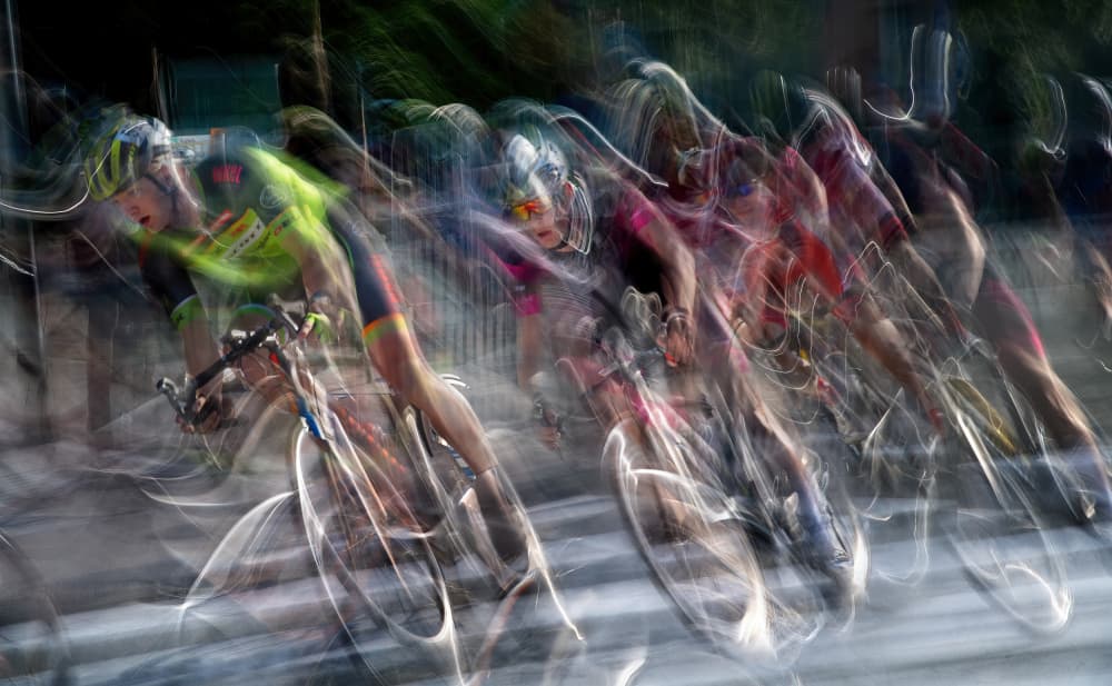 Blurred Racing Cyclists by Milan Malovrh — canvas wall art