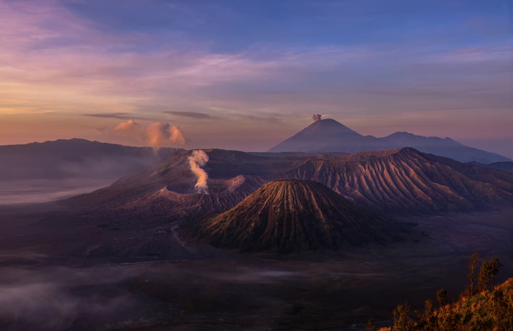 Dramatic Volcano Sunrise by Jie Jin — canvas wall art