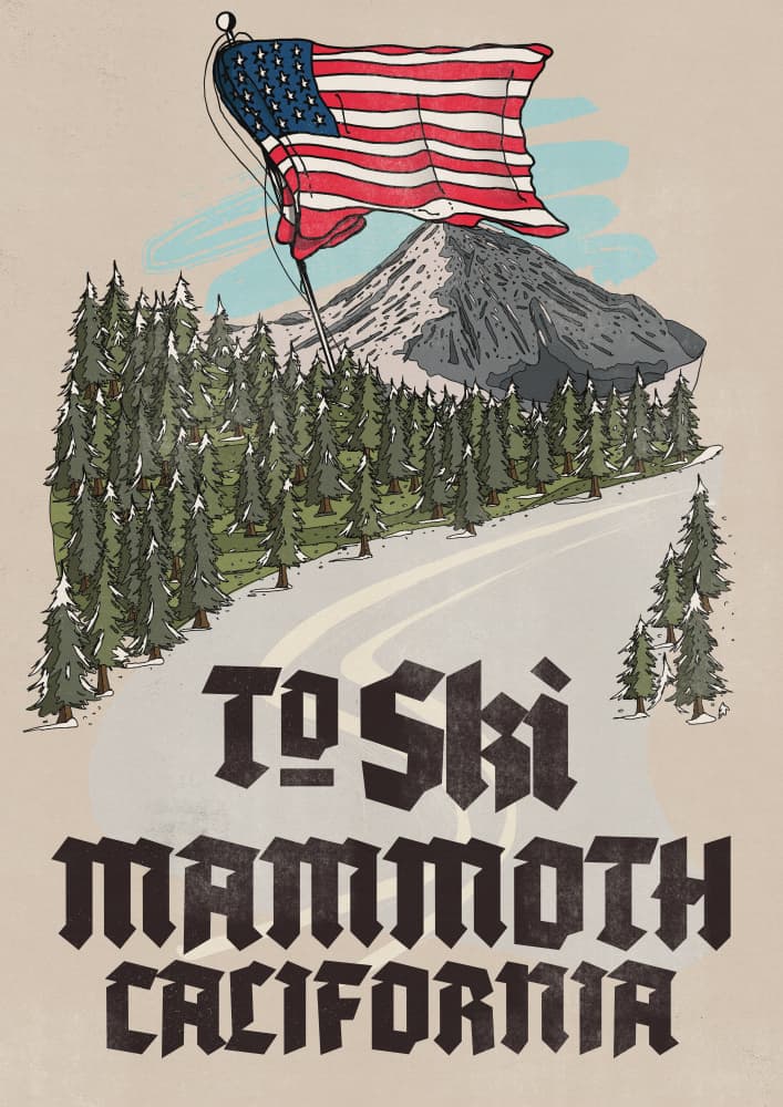 Ski Mammoth California by Nicholas — canvas wall art