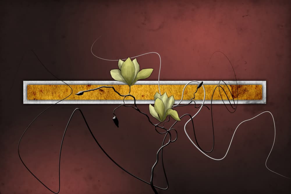 Elegant Golden Floral Swirls by Rafal Kulik — canvas wall art
