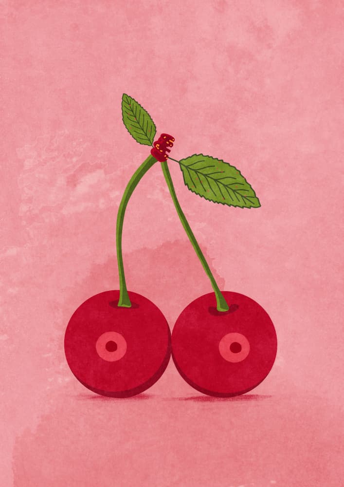 Cherry Boobs by Raissa Oltmanns — canvas wall art