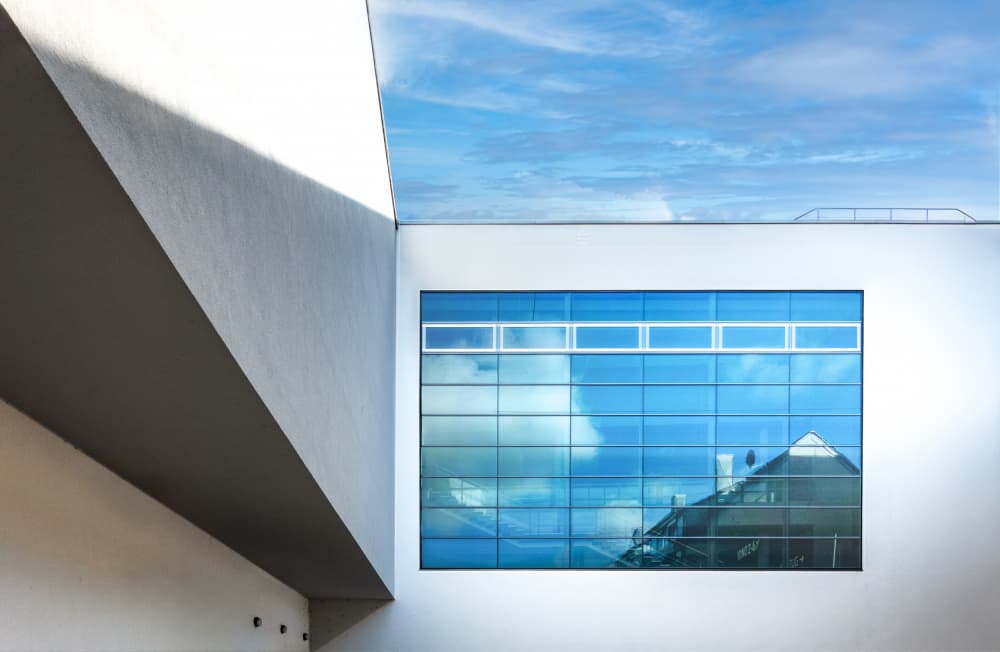 Modern Glass Sky Reflection by Stephan Rückert — canvas wall art