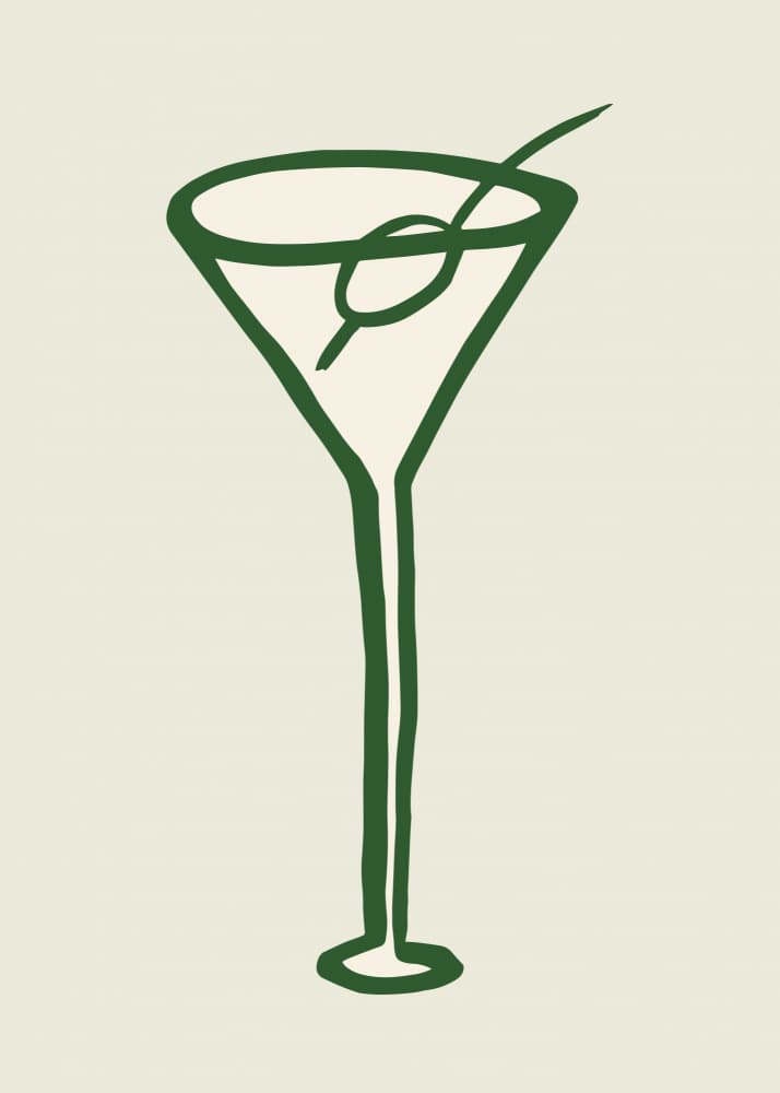 Classic Green Martini by Pictufy Studio — canvas wall art