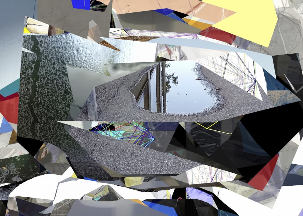 Fragmented Urban Reflection by Stefan Fransson — canvas wall art