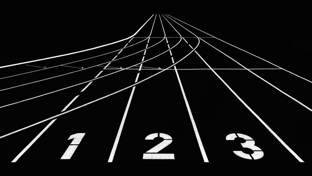 Track Lane Perspective by Hans Martin Doelz — canvas wall art