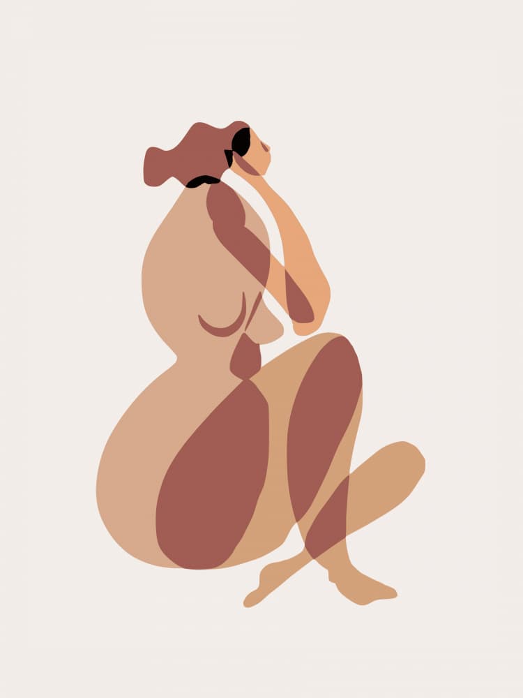 Elegant Nude Figure by Little Dean — canvas wall art
