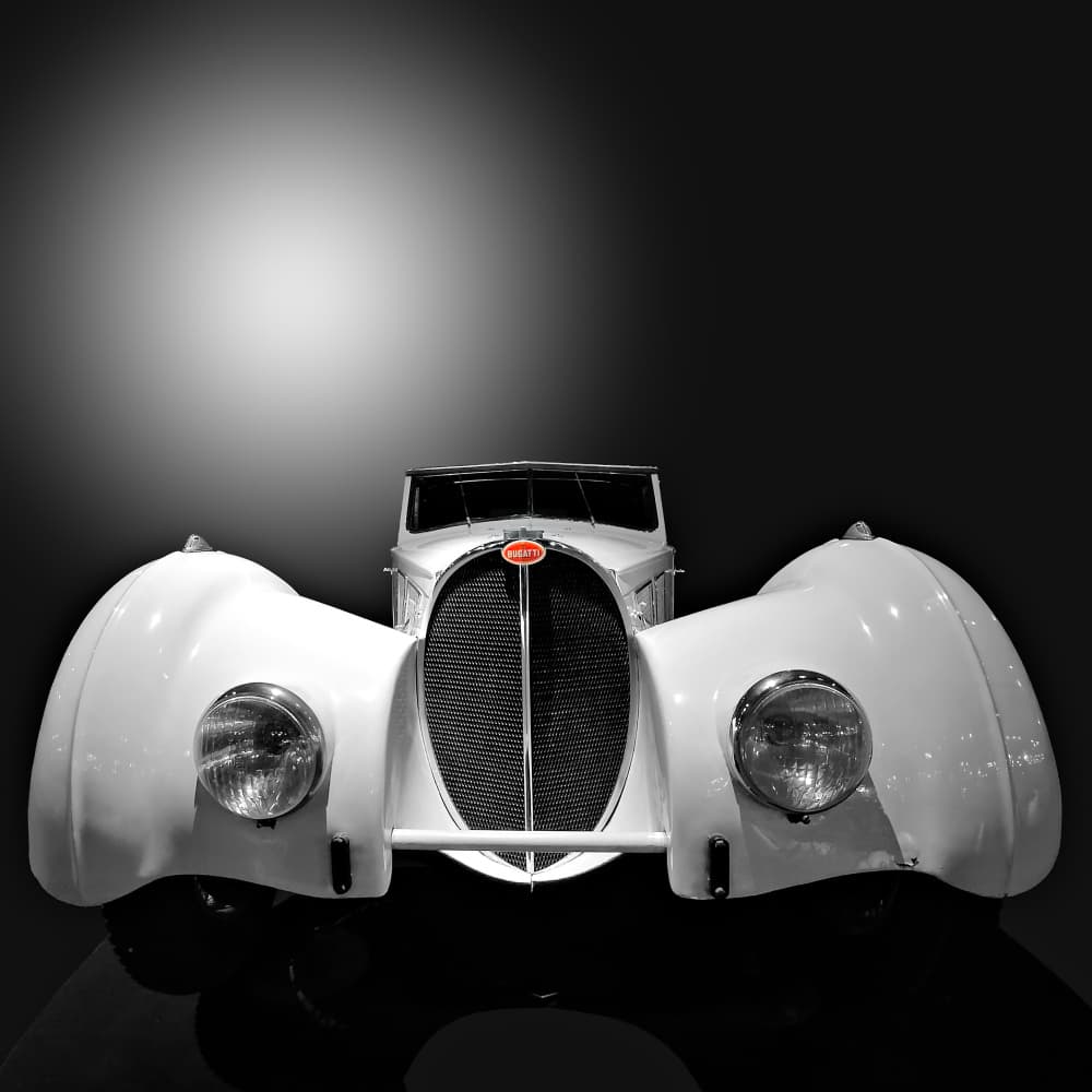Elegant Classic Car Front by Roland Weber — canvas wall art