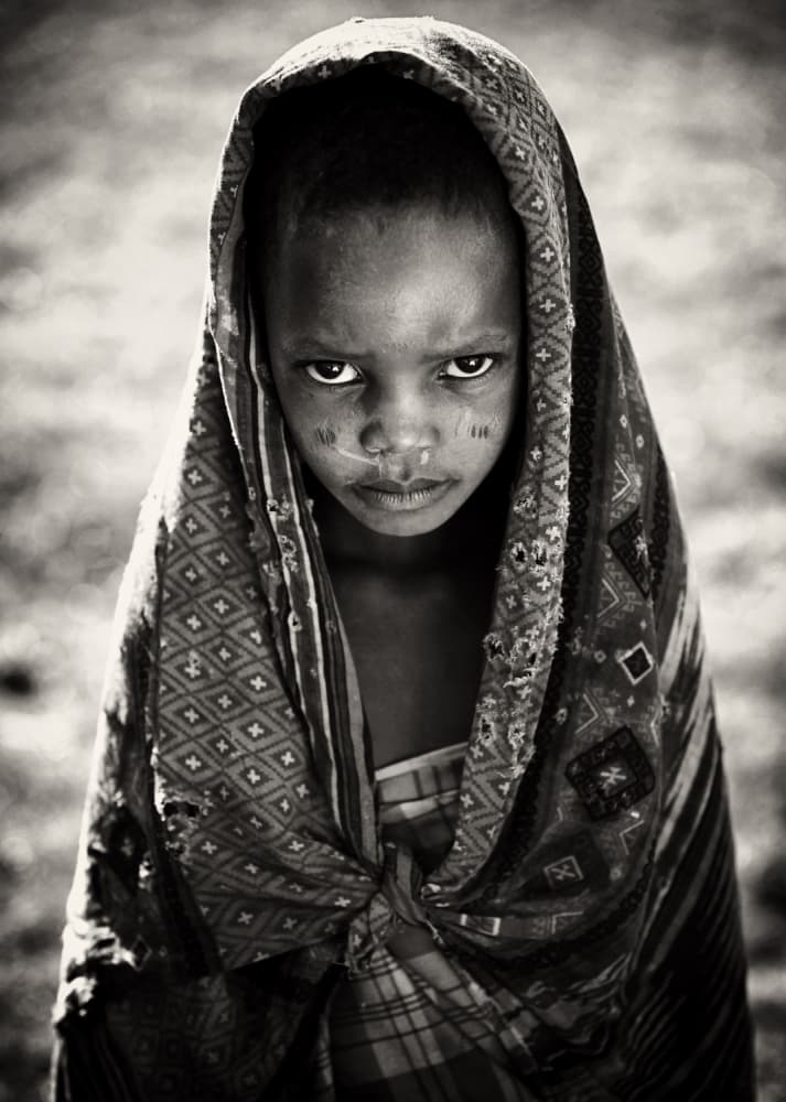 Intense African Gaze by Goran Jovic — canvas wall art