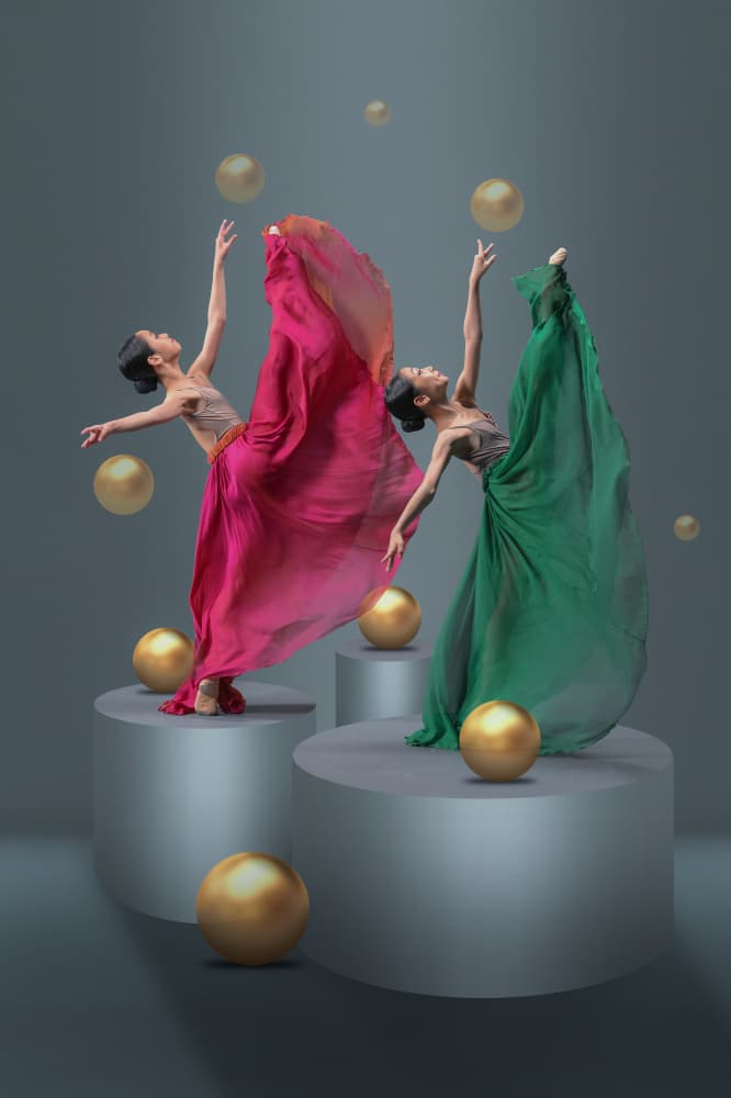 Flowing Dance in Gold by Ajar Setiadi — canvas wall art