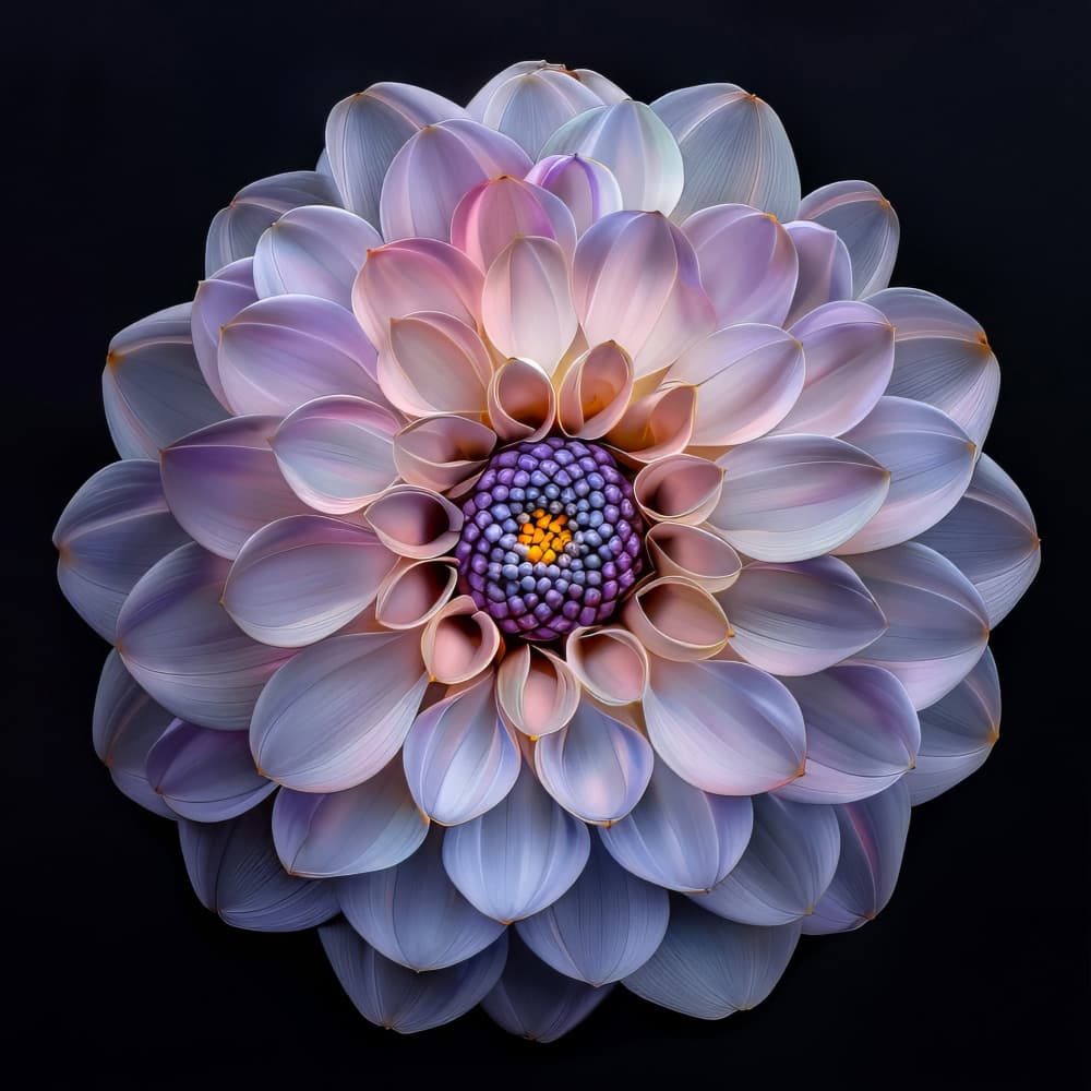 Lavender Dahlia Bloom by Bilge Paksoylu — canvas wall art
