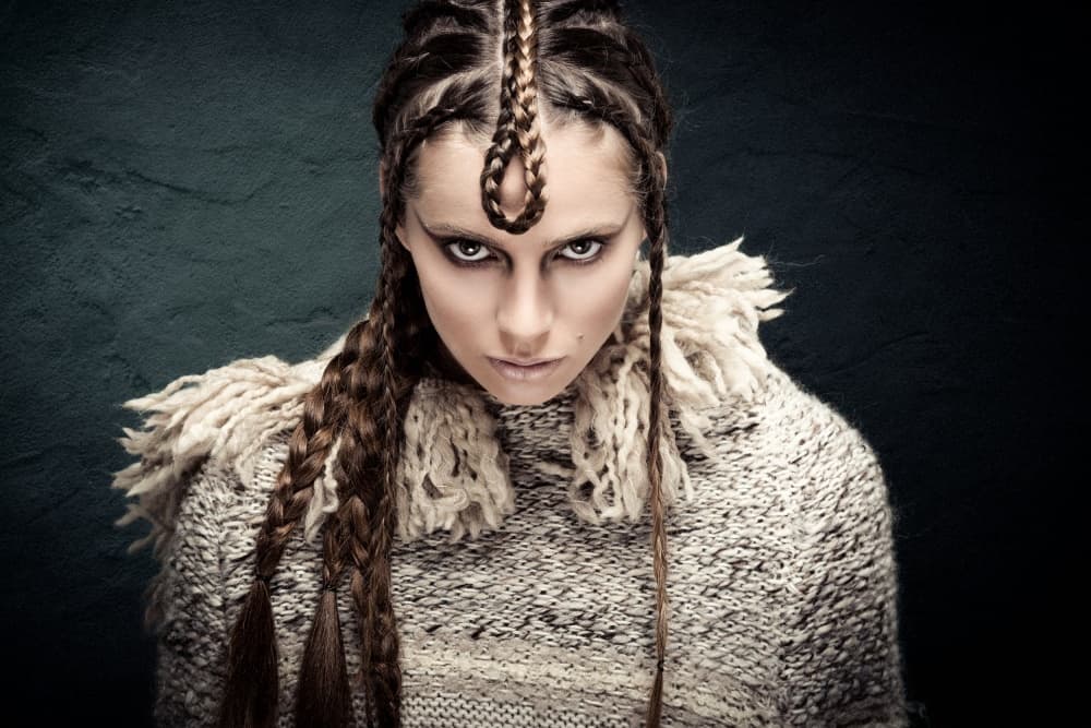 Intense Warrior Gaze by Ivan Tonov — canvas wall art
