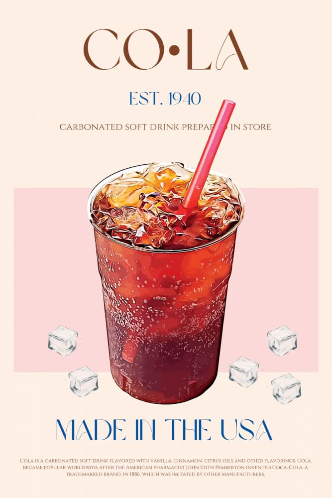 Classic Iced Cola by Nazma Khokhar — canvas wall art