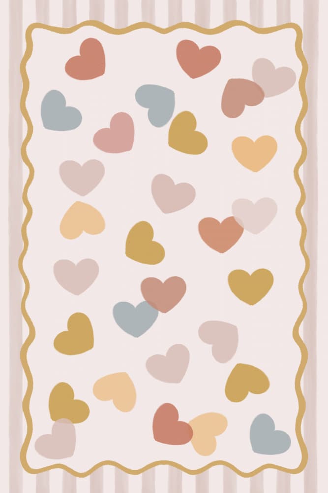 Sweet Scattered Hearts by Menina Lisboa — canvas wall art