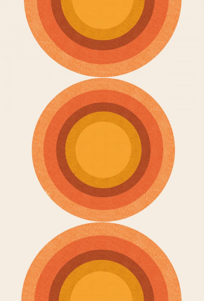 Retro Sun Circles by THE MIUUS STUDIO — canvas wall art