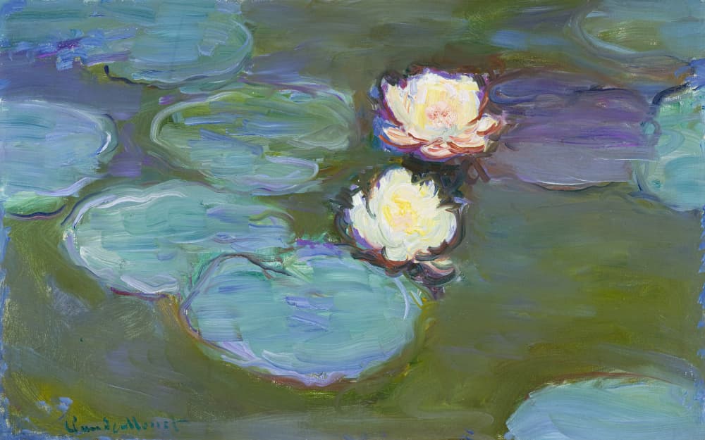 Nympheas (1897–1898) By Claude Monet. by Claude Monet — canvas wall art