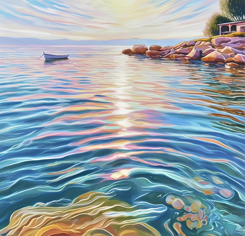 Vibrant Water Reflections by Avanesova Elena — canvas wall art