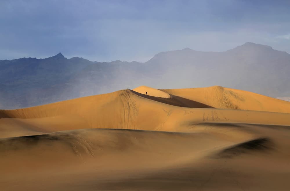 Desert Dune Hikers by Ivan Huang — canvas wall art