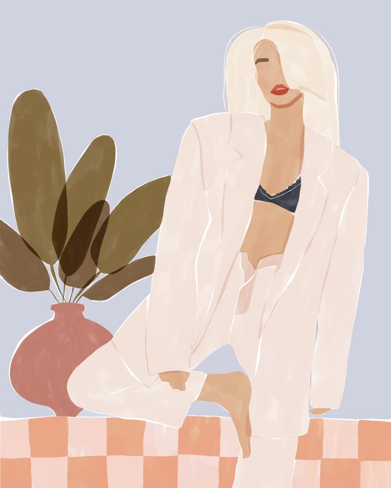 Blonde Fashion Confidence by Ivy Green Illustrations — canvas wall art