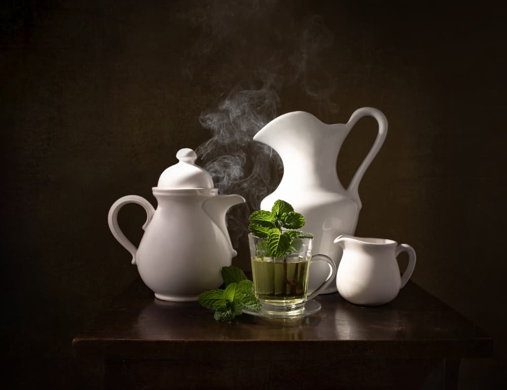 Steaming Mint Tea by Margareth Perfoncio — canvas wall art