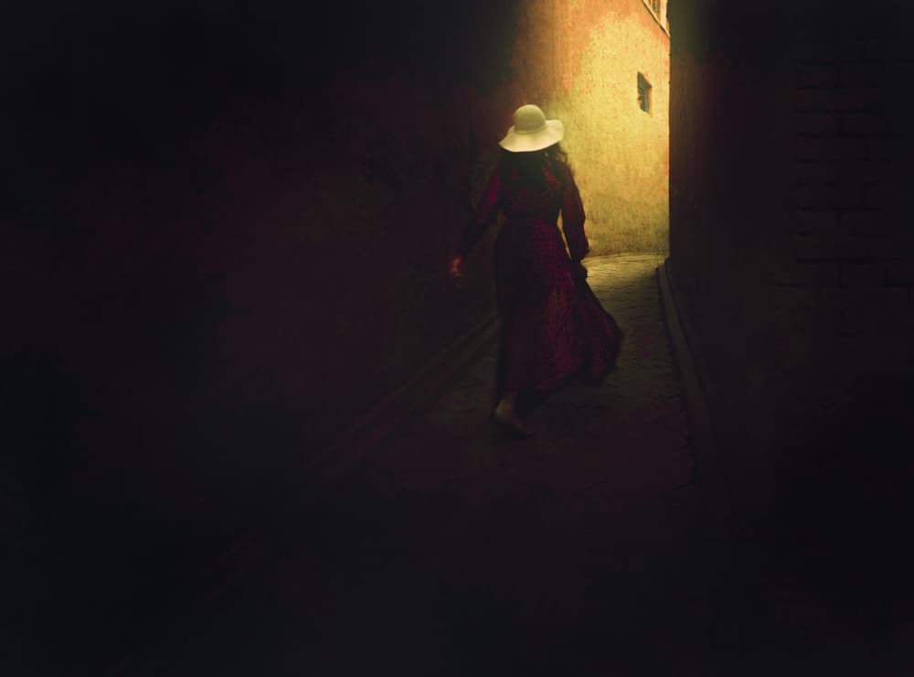 Woman in Golden Light by Rae Zhang — canvas wall art