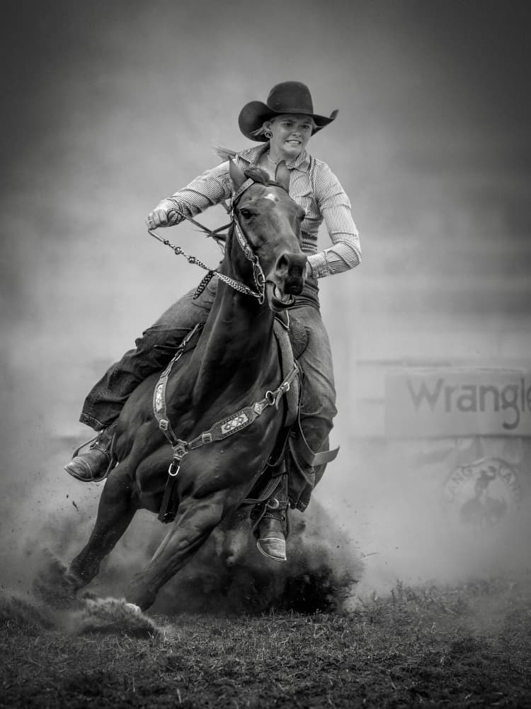 Rodeo Cowgirl Power by Frank Ma — canvas wall art