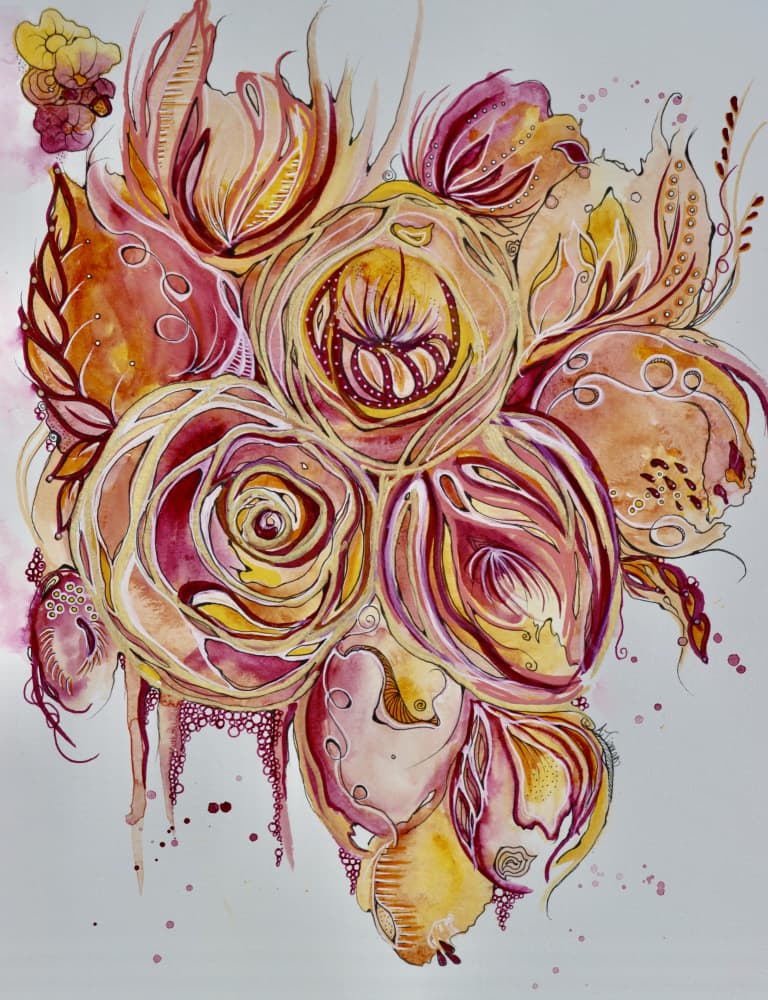 Vibrant Floral Bloom by Amy Tieman — canvas wall art