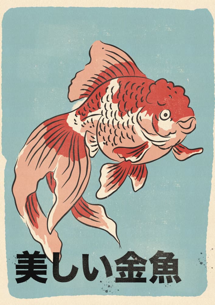 Beautiful Japanese Goldfish by Nicholas — canvas wall art