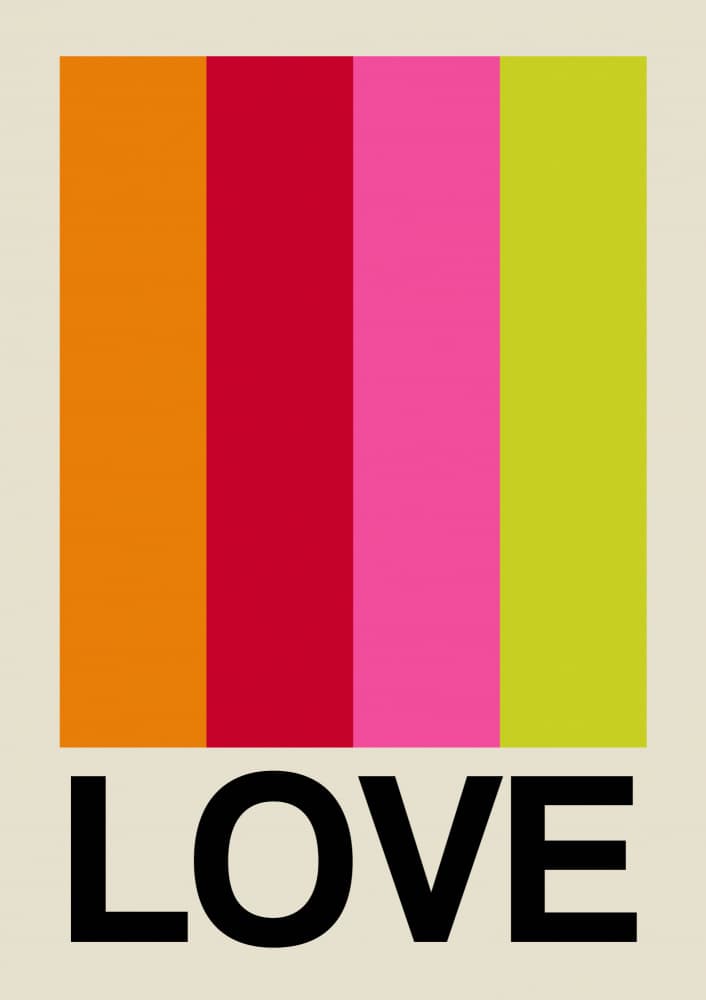 Love Color Blocks by Frances Collett — canvas wall art