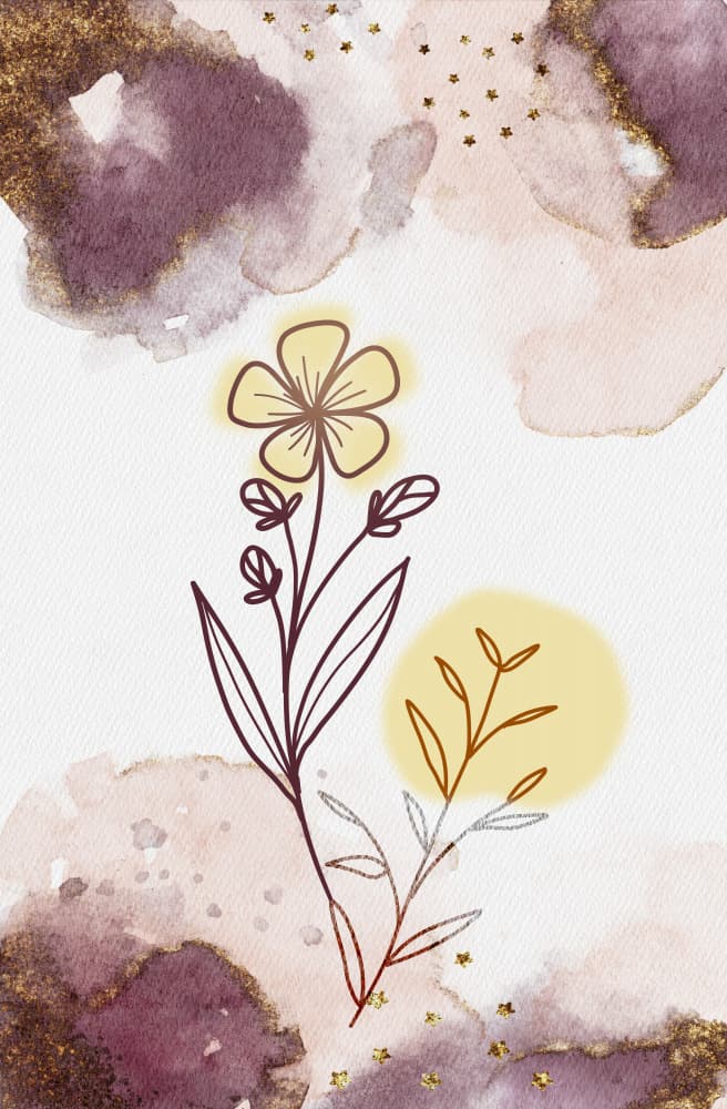 Abstract Floral Gold by Fadil Roze — canvas wall art