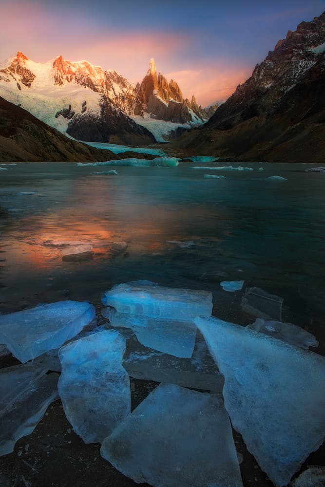 Blue Ice Mountain Glow by Yan Zhang — canvas wall art