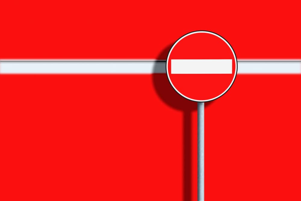 Red Stop Sign by Andrea Comari — canvas wall art