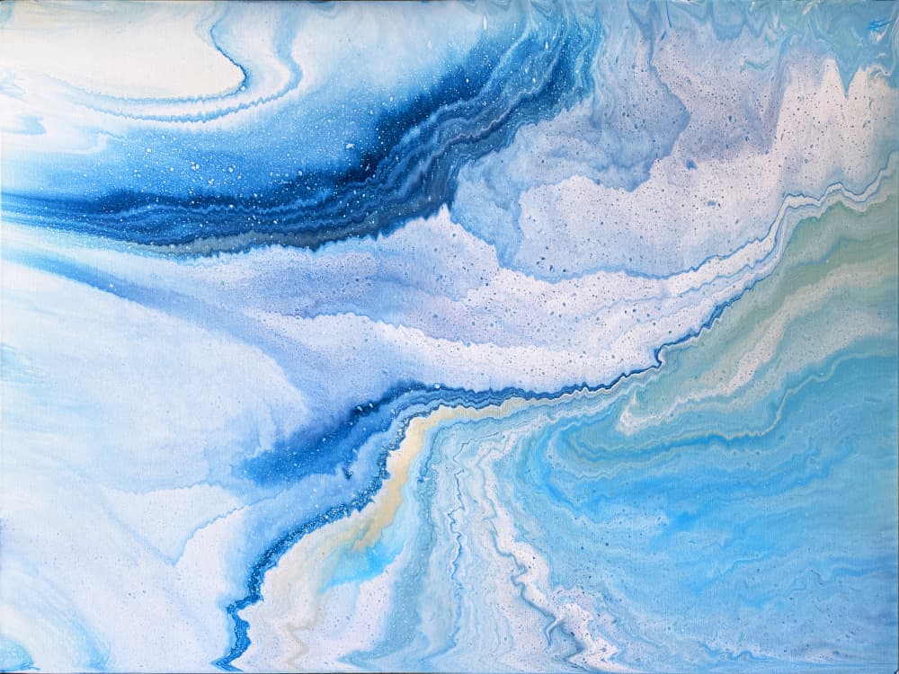 Abstract Ocean Swirls by Alyson Storms — canvas wall art