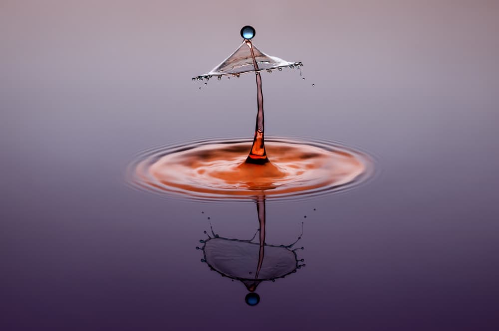 Orange Blue Liquid Umbrella by Edy Pamungkas — canvas wall art
