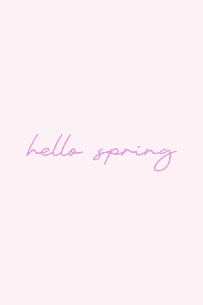 Hello Spring Script by Karen Menzenbach — canvas wall art