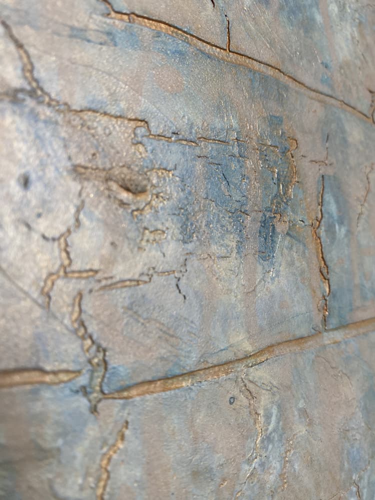 Weathered Blue Texture by Gabriela Aleksandra Szuba — canvas wall art