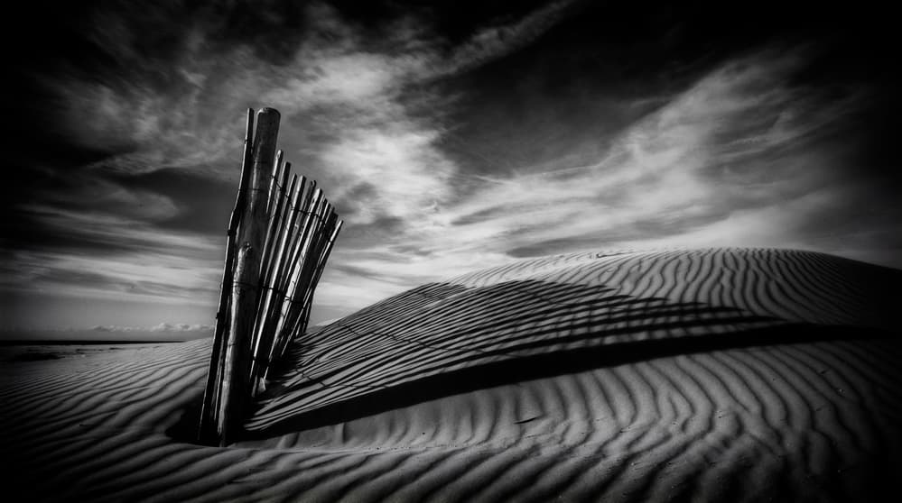 Dunes and Shadow Fence by Stéphane Pecqueux — canvas wall art