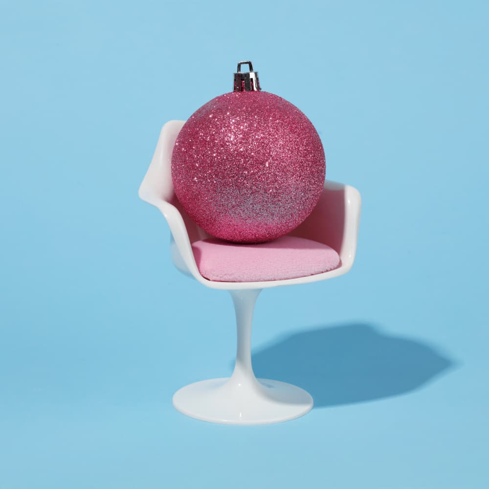 Pink Ornament Chair by Julia Ramiro — canvas wall art