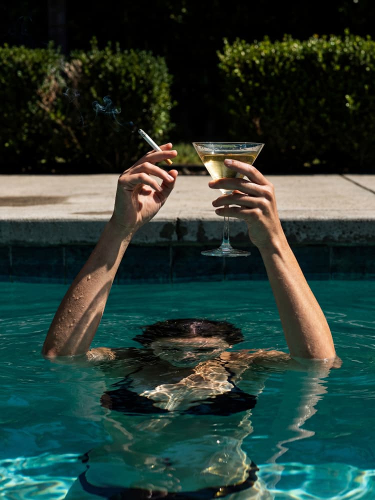 Summer Poolside Indulgence by Andreas Magnusson — canvas wall art