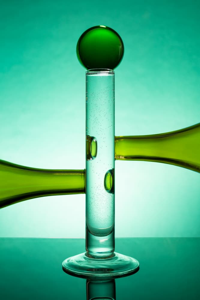 Abstract Green Glass Symmetry by Azriel Yakubovitch — canvas wall art