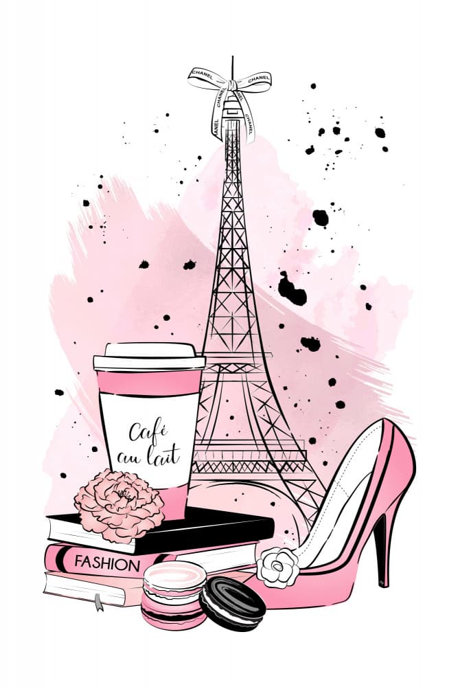 Parisian Cafe Fashion by Martina — canvas wall art