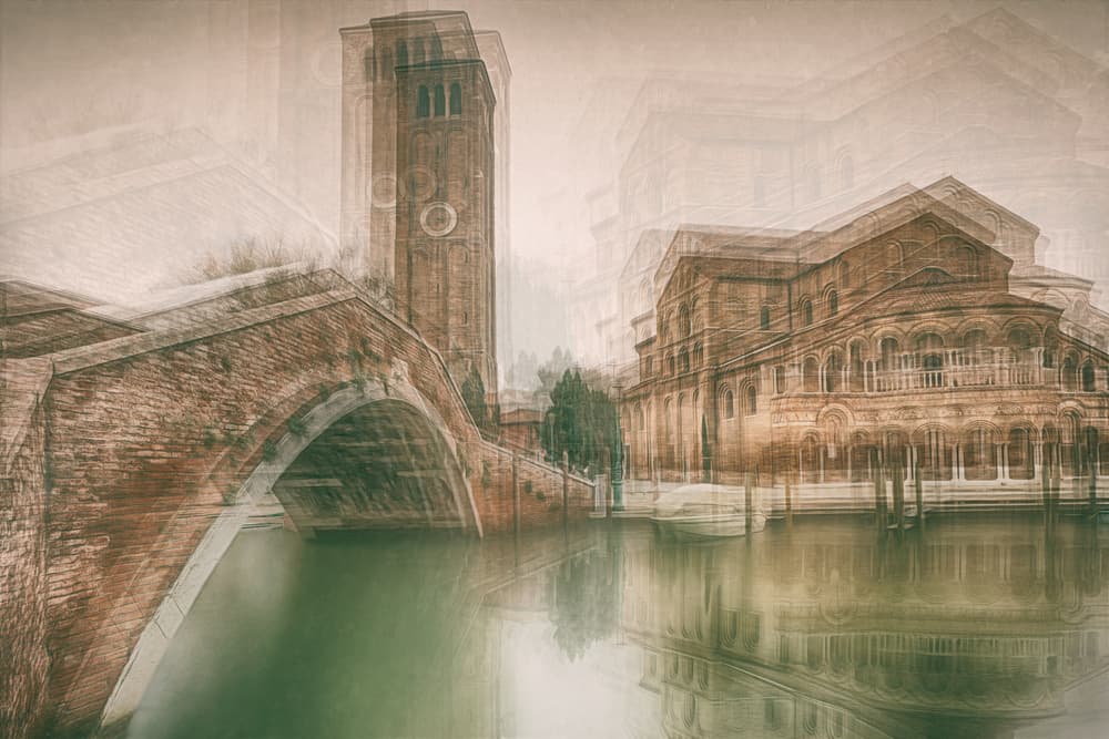 Dreamy Venice Canal by Roswitha Schleicher-Schwarz — canvas wall art