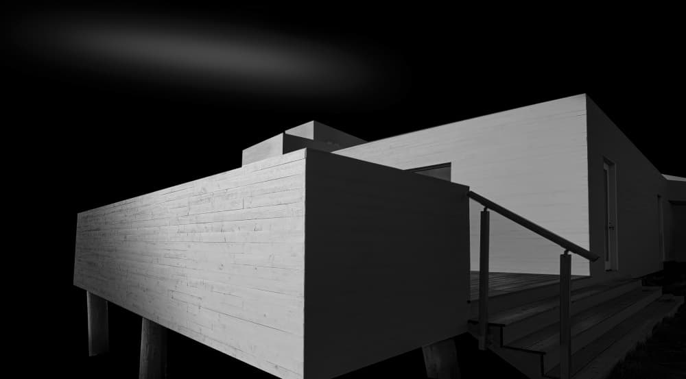 Geometric Concrete House by Molly Fu APA — canvas wall art