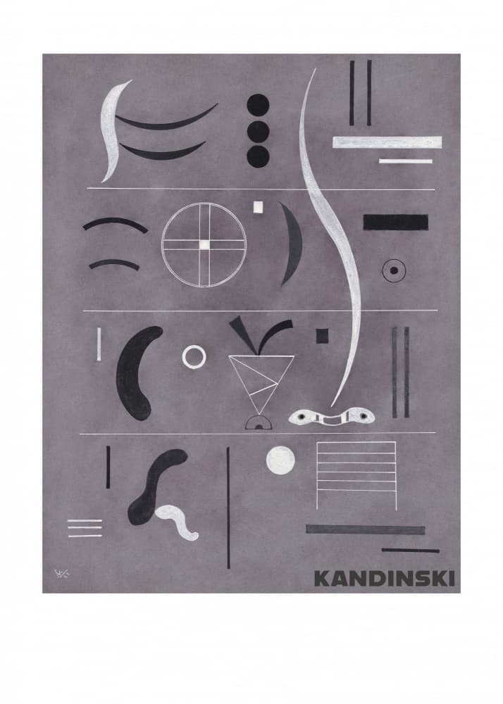Four Parts (1932) by Wassily Kandinsky — canvas wall art