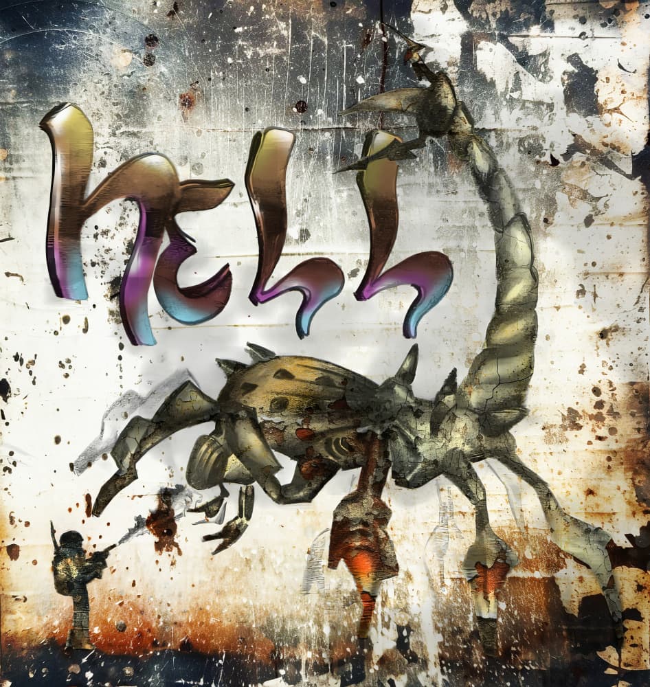 Gritty Hell Scorpion by Rafal Kulik — canvas wall art