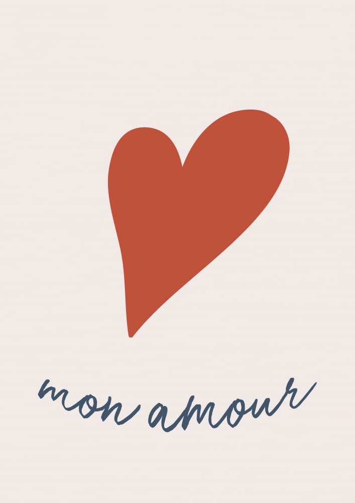Mon Amour Heart by Talitha McQueen — canvas wall art