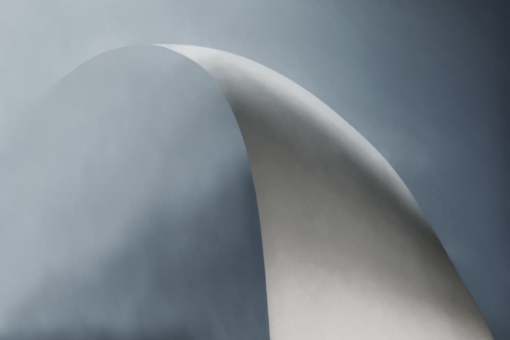 Soft Blue Curve by Gilbert Claes — canvas wall art