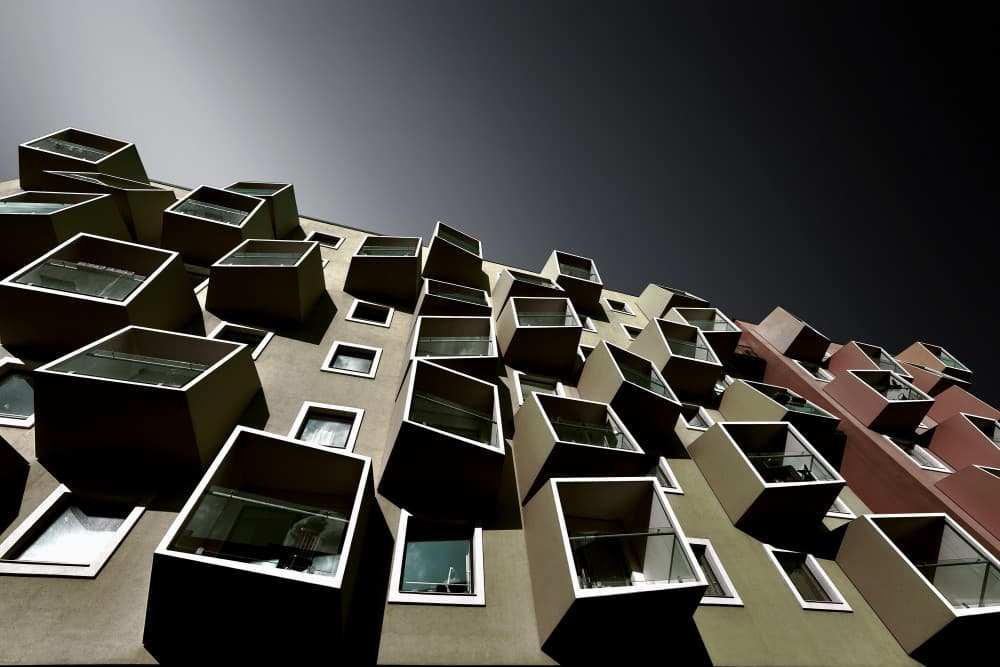 Modern Geometric Balconies by Jorge Pimenta — canvas wall art