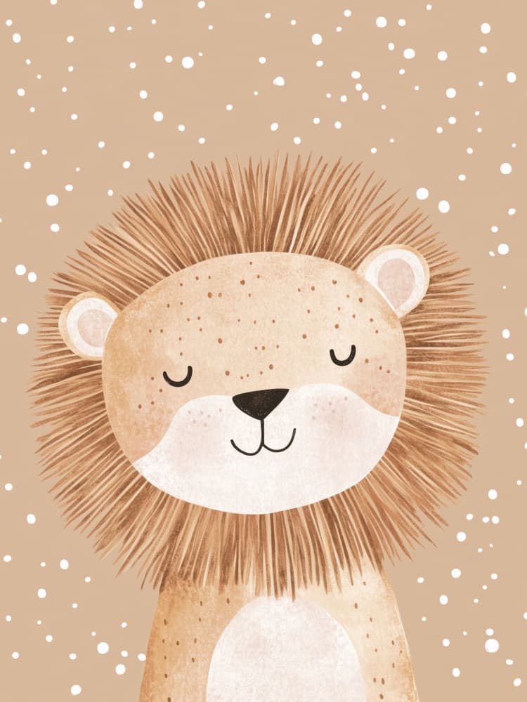 Dreamy Lion by Treechild — canvas wall art