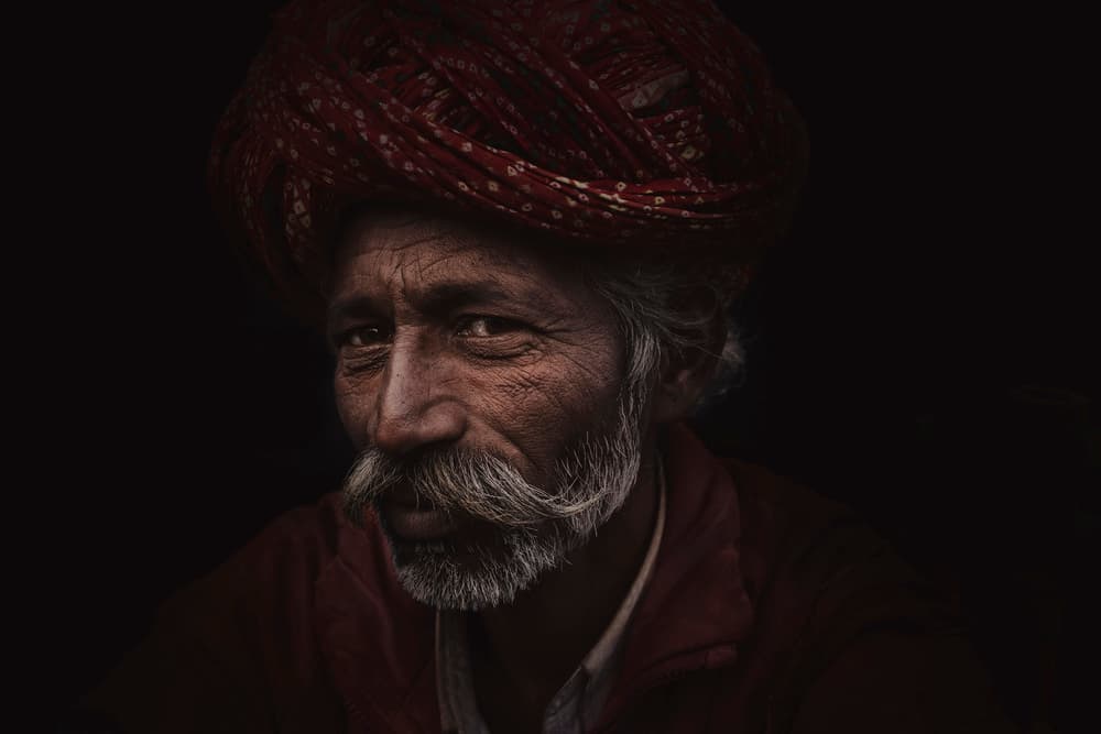 Man in Red Turban by Haitham AL Farsi — canvas wall art