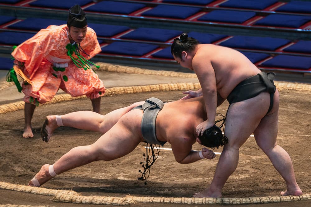 Sumo Wrestling Match by Vu van quan — canvas wall art